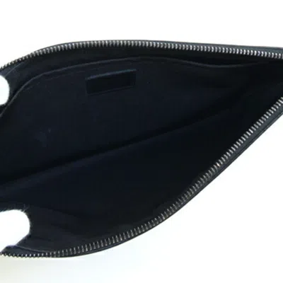 Pre-owned Louis Vuitton Black Noir Monogram Shadow Clutch Bag Pochette Pouch ()