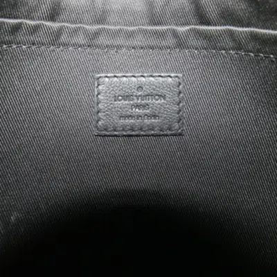 Pre-owned Louis Vuitton Black Noir Monogram Shadow Clutch Bag Pochette Pouch ()