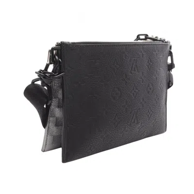 Pre-owned Louis Vuitton Black Silver Leather Shoulder Bag ()
