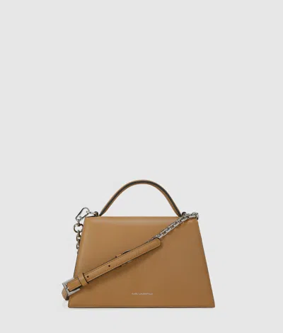 Karl Lagerfeld K/signature Medium Crossbody Bag In Sand