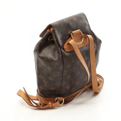 Pre-owned Louis Vuitton Brown Coated Canvas Leather Backpack ()
