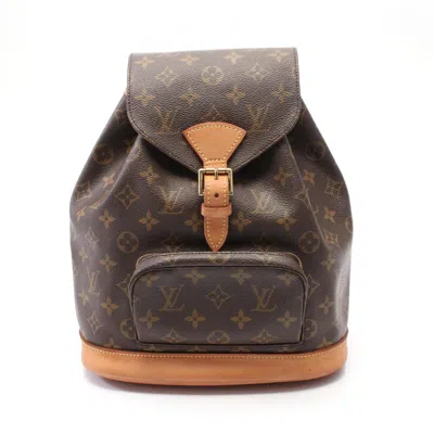 Pre-owned Louis Vuitton Brown Coated Canvas Leather Backpack ()