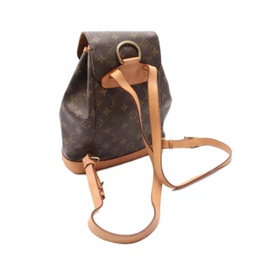 Pre-owned Louis Vuitton Brown Coated Canvas Leather Backpack ()