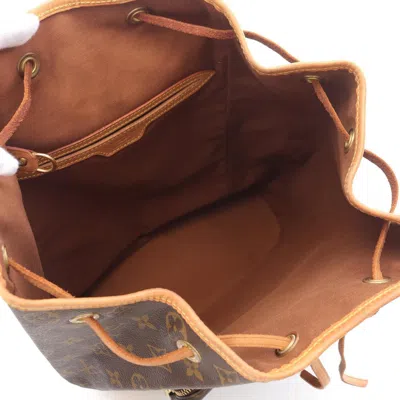 Pre-owned Louis Vuitton Brown Coated Canvas Leather Backpack ()