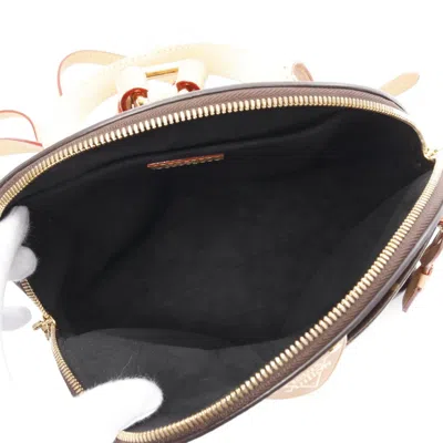 Pre-owned Louis Vuitton Brown Coated Canvas Leather Backpack ()
