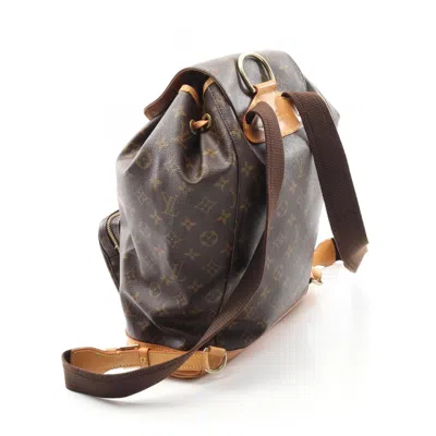 Pre-owned Louis Vuitton Brown Coated Canvas Leather Backpack ()