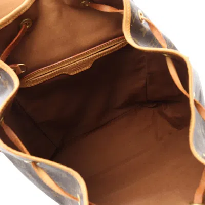 Pre-owned Louis Vuitton Brown Coated Canvas Leather Backpack ()