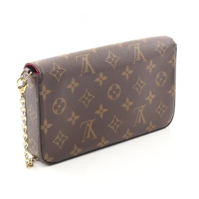 Pre-owned Louis Vuitton Brown Coated Canvas Pvc Leather Pochette Shoulder Bag ()