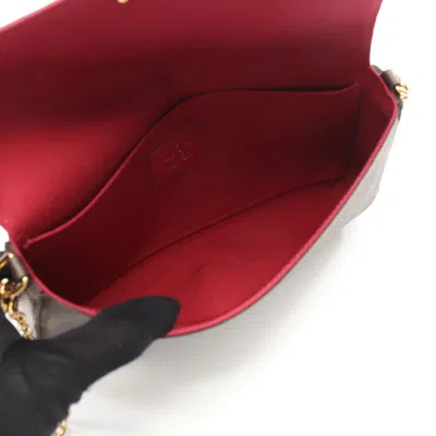 Pre-owned Louis Vuitton Brown Coated Canvas Pvc Leather Pochette Shoulder Bag ()