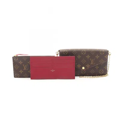 Pre-owned Louis Vuitton Brown Coated Canvas Pvc Leather Pochette Shoulder Bag ()