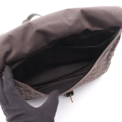 Pre-owned Louis Vuitton Brown Ebene Canvas Monogram Mini Leather Shoulder Bag ()