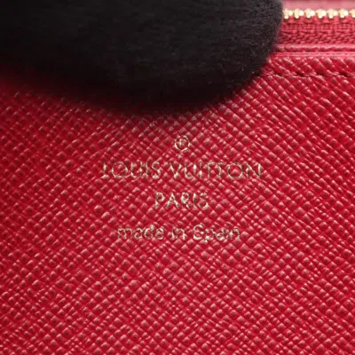 Pre-owned Louis Vuitton Brown Fuchsia Pink Pvc Coated Canvas Leather Long Wallet (bi-fold) () In Multi