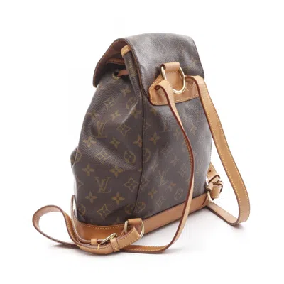 Pre-owned Louis Vuitton Brown Monogram Pvc Coated Canvas Leather Backpack ()