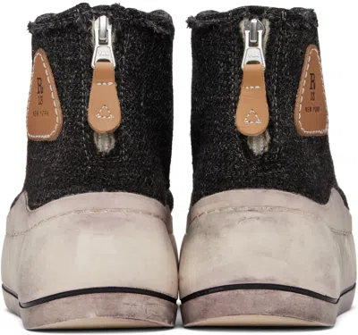 R13 Gray Kurt High Top Sneakers In Gray