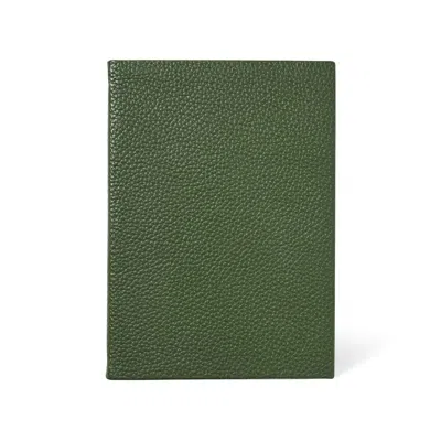 Aspinal Of London A5 Leather Bound Notebook In Green