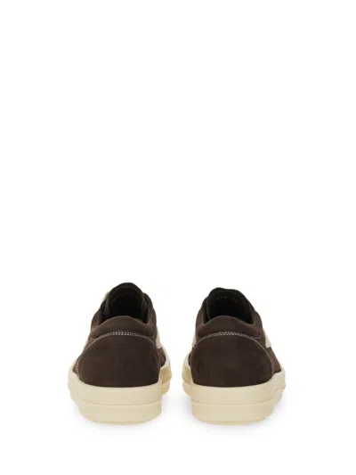 Rick Owens Low-top Sneakers Contrast Stitching In Blue