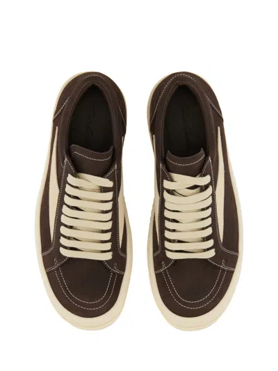 Rick Owens Low-top Sneakers Contrast Stitching In Blue