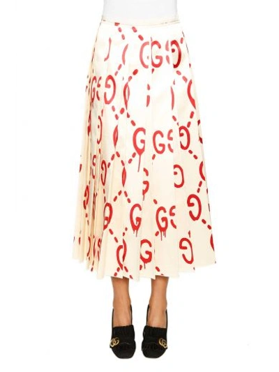 Shop Gucci 'ghost' Skirt In Avorio