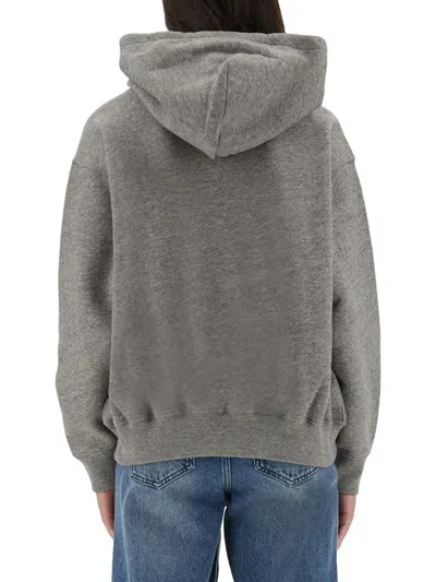 Polo Ralph Lauren Relaxed Fit Knit Sweatshirt With Playful Bear Graphic In Gray
