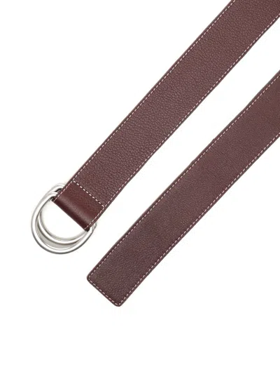 Ami Alexandre Mattiussi -bl206 Cuir Liss Belts Bordeaux