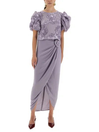 Rotate Birger Christensen 3d Mesh Tops. In Purple