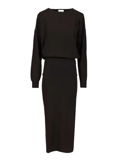 P.a.r.o.s.h Abito Midi In Maglia Dresses Brown In Black