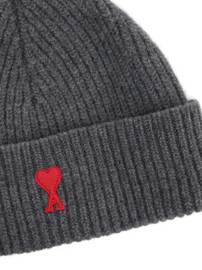 Ami Alexandre Mattiussi Ami De Coeur Hats Grey