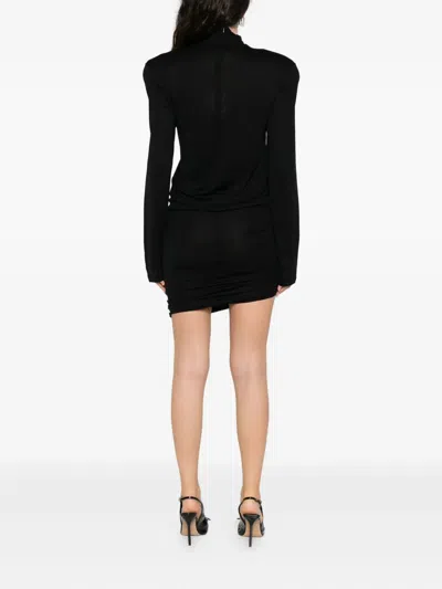Jacquemus Women Asymmetrical Turtleneck Dress In Black