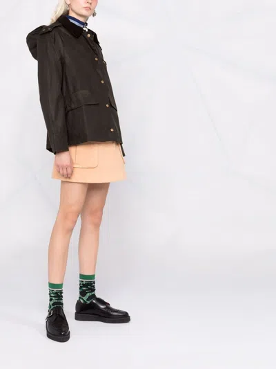 Barbour Coats Green In Brown