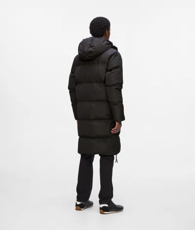 Karl Lagerfeld Long Puffer Jacket In Black