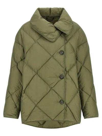 Ienki Ienki Quilted High-neck Jacket In Green