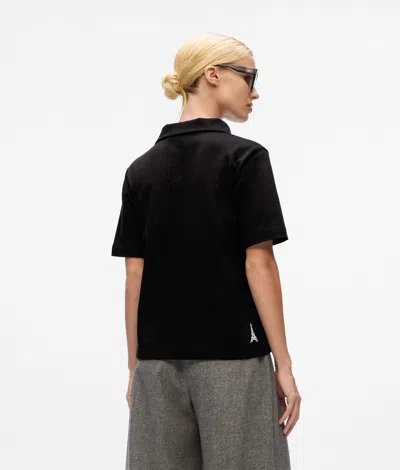 Karl Lagerfeld Eiffel Tower Sketch-print T-shirt In Black