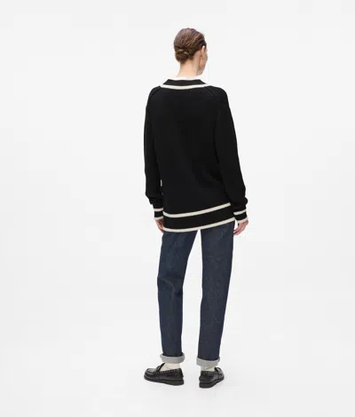 Karl Lagerfeld Autograph Cardigan In Black