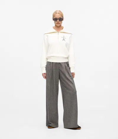 Karl Lagerfeld Eiffel Tower Half-zip Sweatshirt In Multi