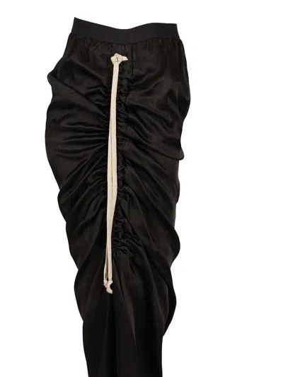 Rick Owens Edfu Skirt In Cupro Skirts Black In Black