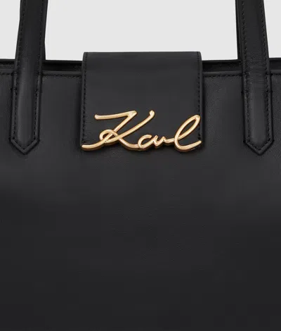 Karl Lagerfeld Small Logo-detail Tote Bag In Black