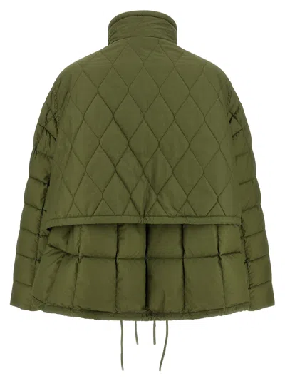 Ienki Ienki High Neck Padded Nylon Jacket In Green