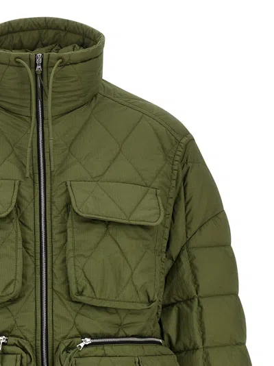 Ienki Ienki High Neck Padded Nylon Jacket In Green