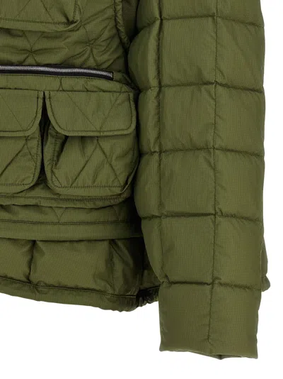 Ienki Ienki High Neck Padded Nylon Jacket In Green