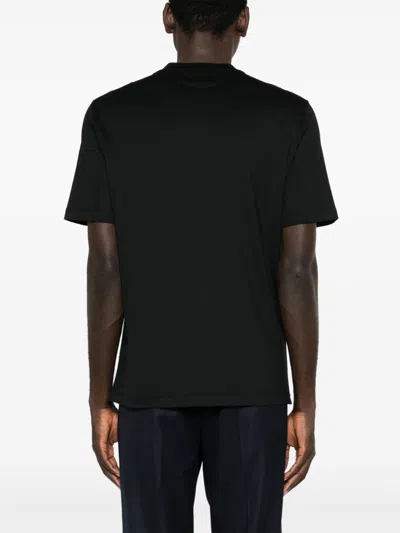 Brunello Cucinelli Cotton Jersey Crew Neck T-shirt With Logo In Black