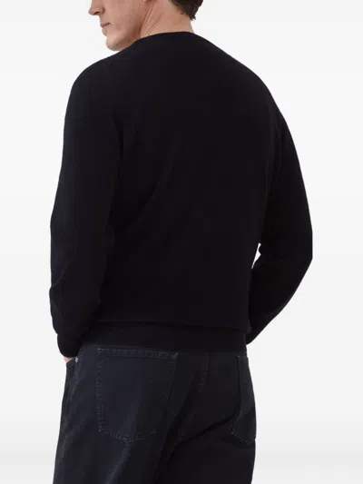 Brunello Cucinelli Cashmere V-neck Sweater In Black