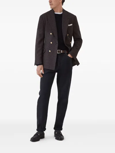 Brunello Cucinelli Cashmere V-neck Sweater In Black