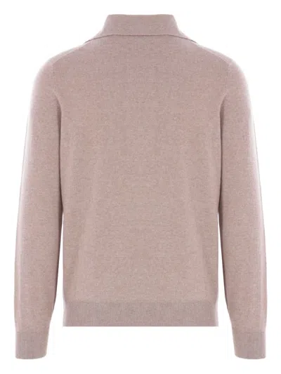 Brunello Cucinelli Relaxed Fit Pullover With Classic Collar In Brown