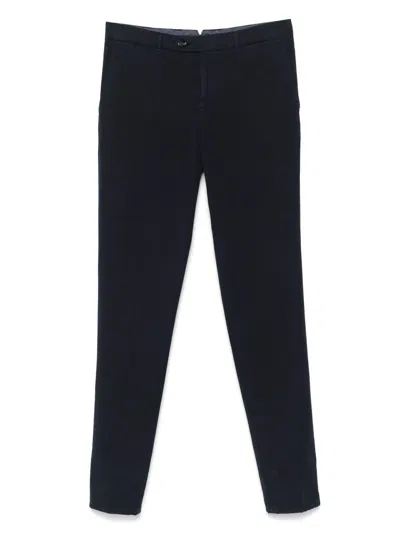Brunello Cucinelli Tailored Black Trousers With Clean Front In Blue