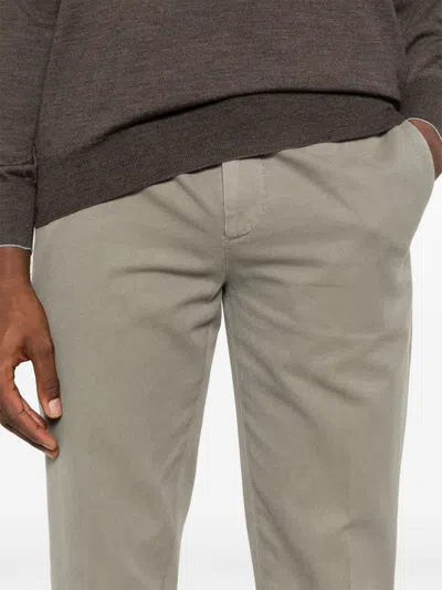Brunello Cucinelli Tailored Trousers With Classic Waistband In Green