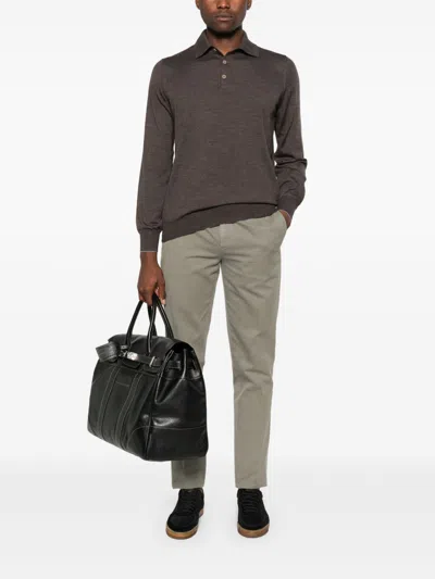 Brunello Cucinelli Tailored Trousers With Classic Waistband In Green