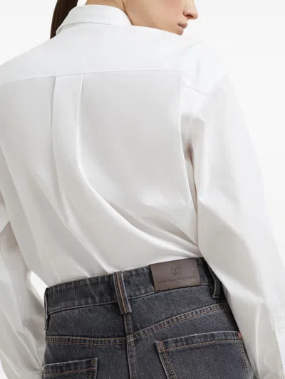 Brunello Cucinelli Dark Grey Classic Five-pocket Trousers With Concealed Fly In Gray