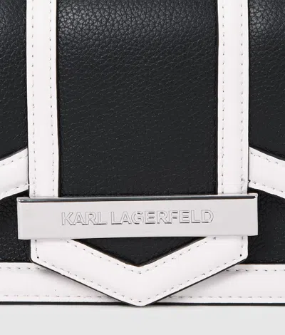 Karl Lagerfeld Blackwhite K Nova Small Crossbody Bag In Black