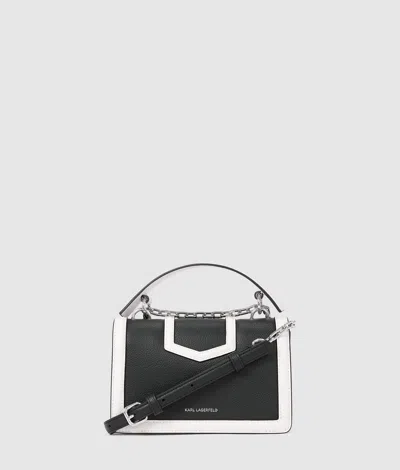 Karl Lagerfeld Blackwhite K Nova Small Crossbody Bag In Black