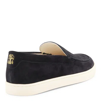 Brunello Cucinelli Navy Leather Sneakers